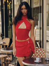 BAHERIA MINI SKIRT RED