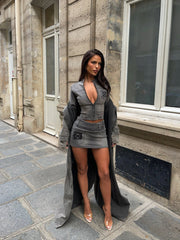 ELIAS MINI SKIRT BLACK DENIM