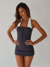 EMMAROSE MINI DRESS CHARCOAL