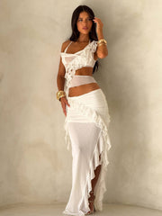 FION MAXI SKIRT BRIGHT WHITE