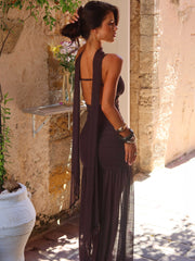 IDA MAXI DRESS CHOCOLATE