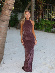 MIANE MAXI DRESS CHOCOLATE