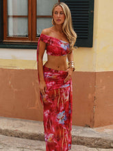 ZIANA MAXI SKIRT CRIMSON LILY