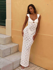 BIOA MAXI DRESS IVORY