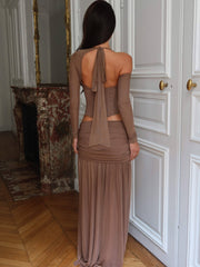 EMBER MAXI SKIRT CHOCOLATE