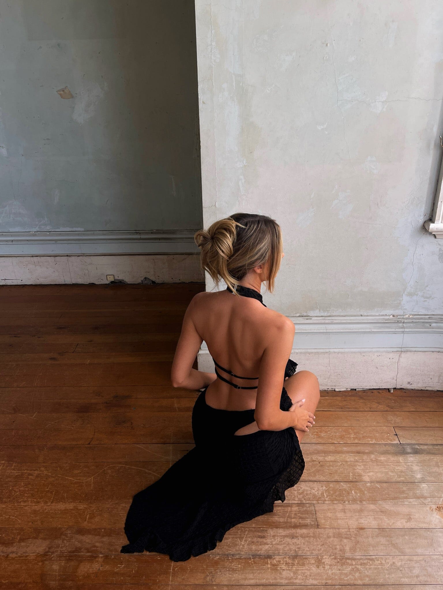 GLORIA MAXI SKIRT BLACK