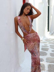 HAYLEY MAXI DRESS CAYAN RUBY