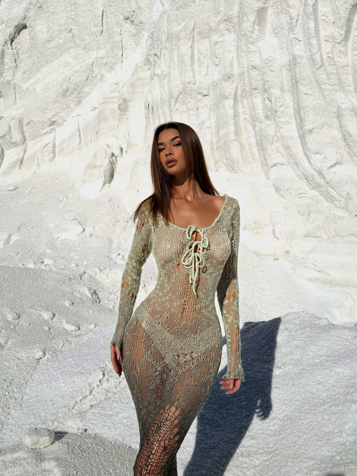 DIXIE MAXI DRESS GREEN OMBRE