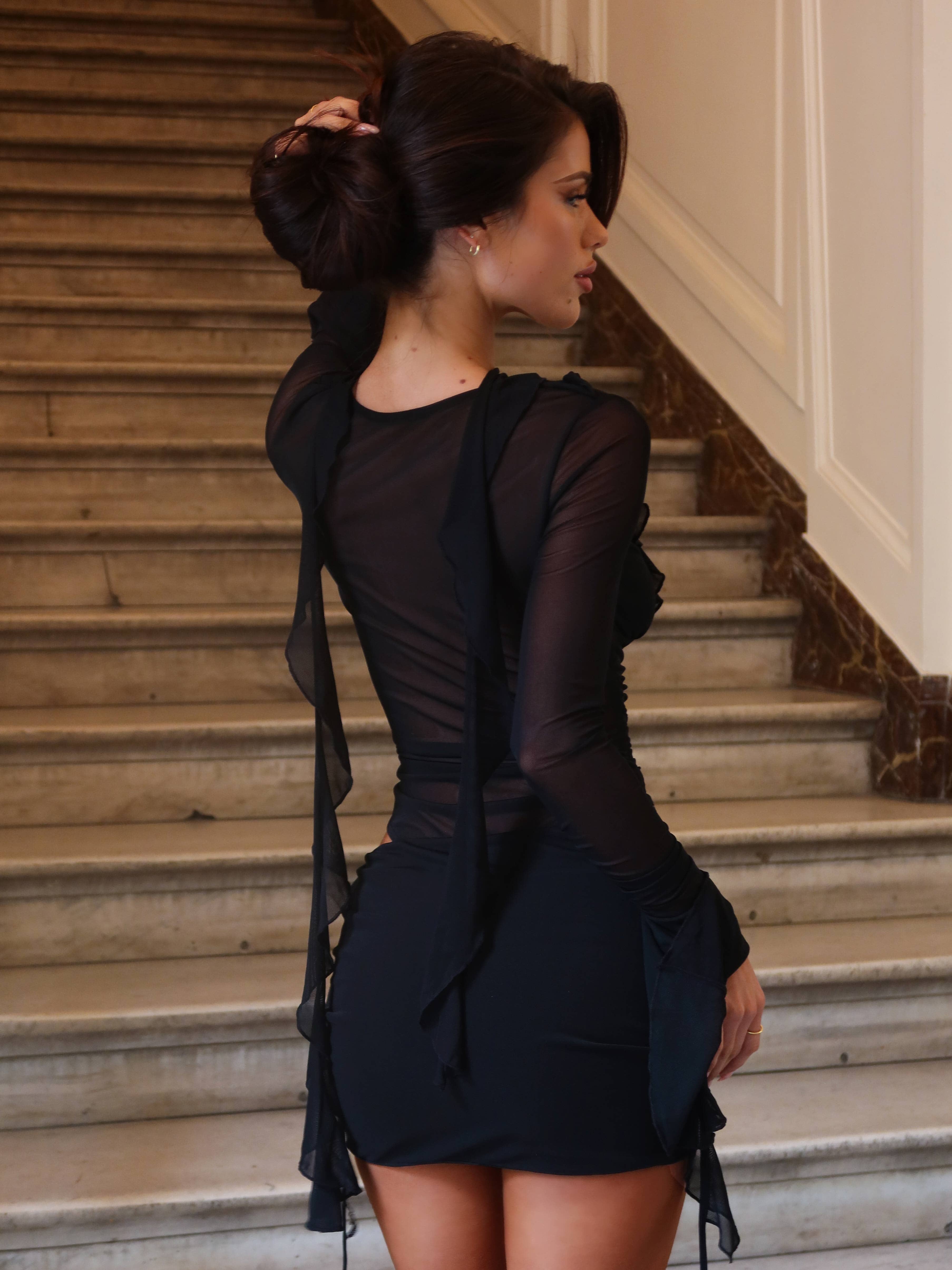 AVALINE MINI DRESS BLACK