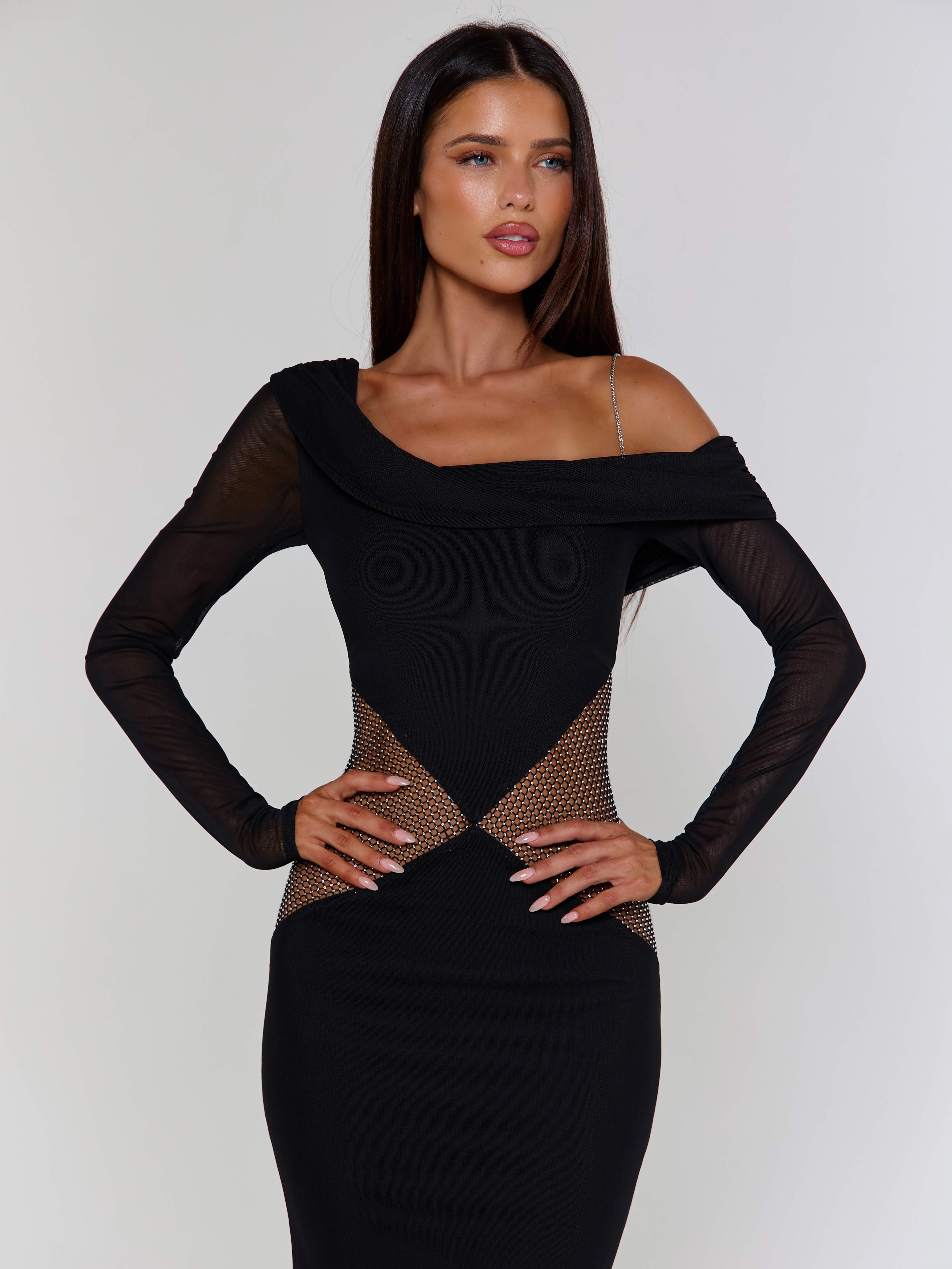 LUMINA MAXI DRESS BLACK