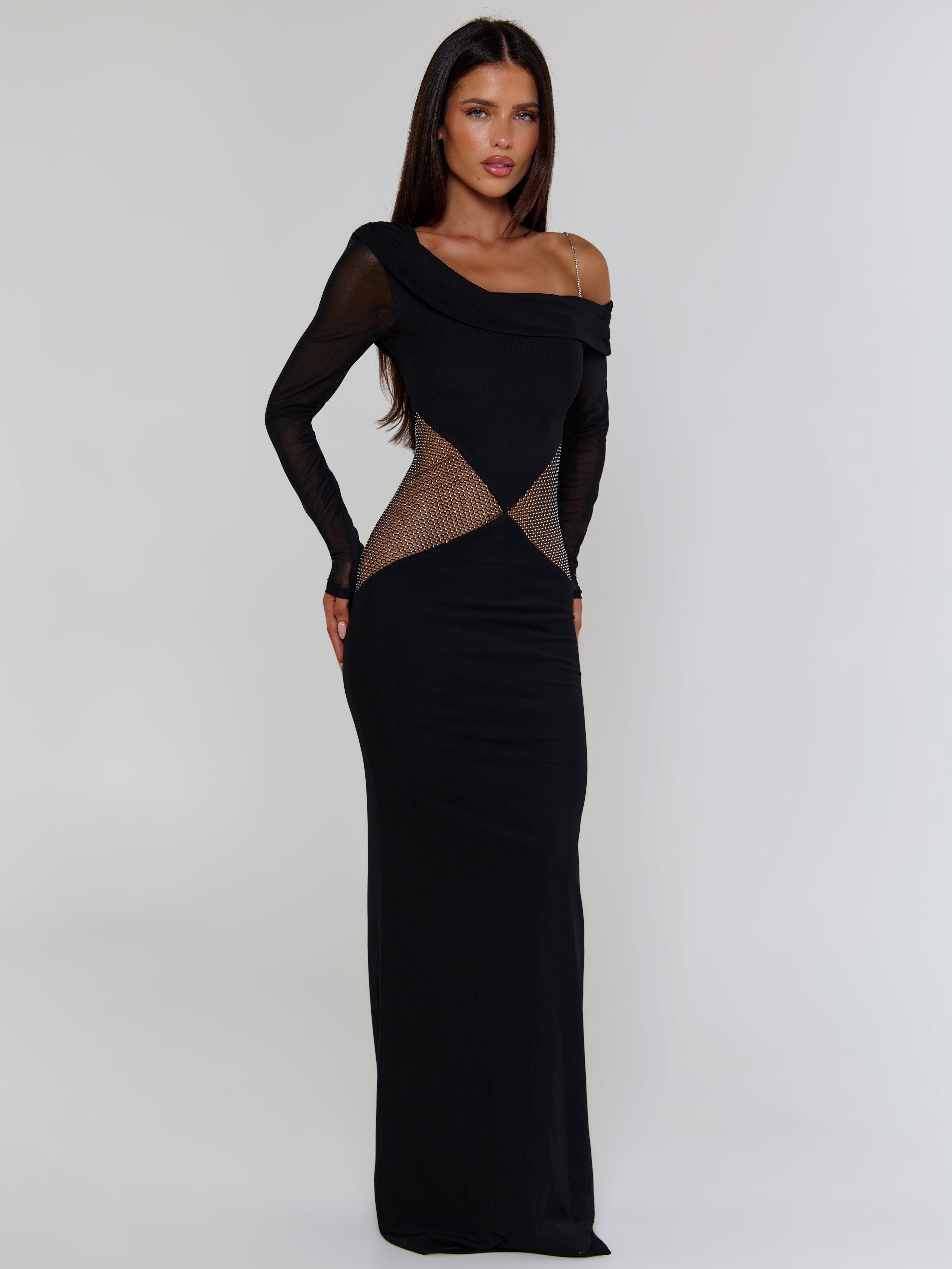 LUMINA MAXI DRESS BLACK