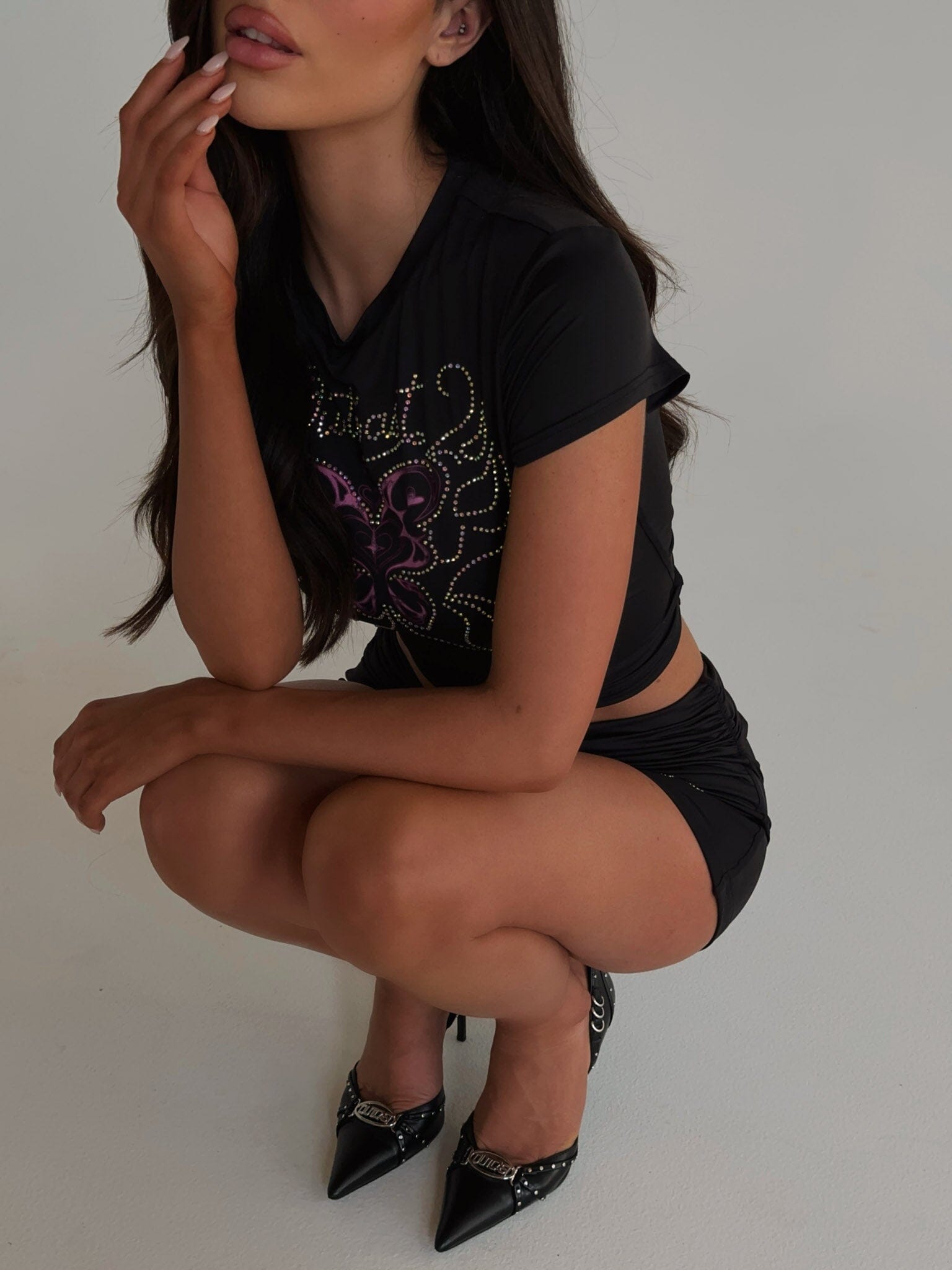 CHRISTINA BOOTY SHORTS BLACK