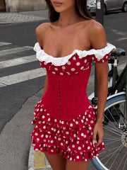 MARGAUX MINI DRESS RED