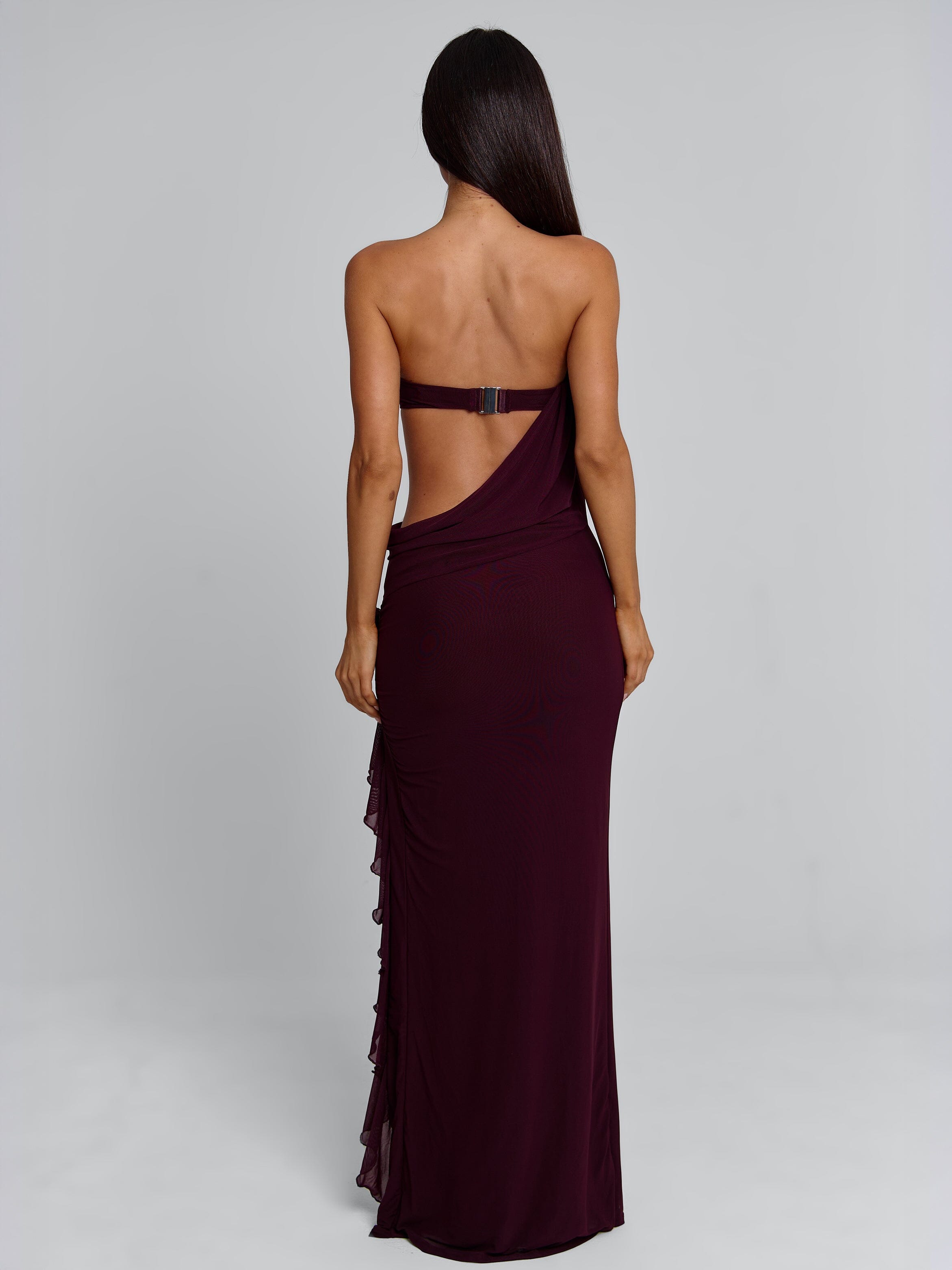 MILAN MAXI DRESS DEEP MAUVE