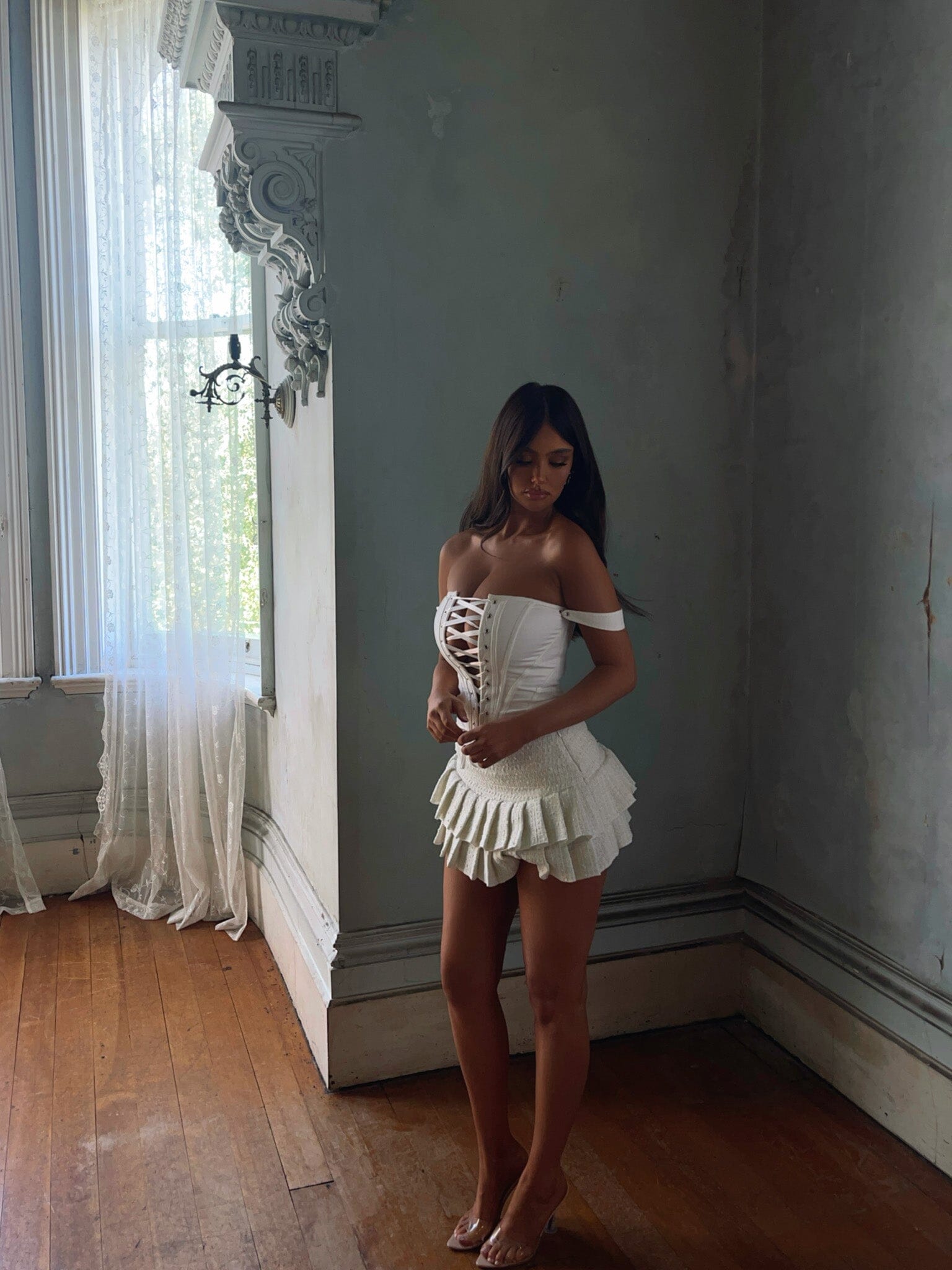 MIRELLE CORSET TOP WHITE