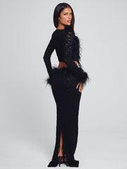 SANTORINI MAXI SKIRT BLACK