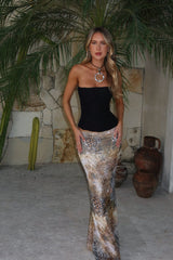 SOLA MESH CORSET TOP BLACK