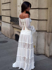 SOLALNES SKIRT WHITE