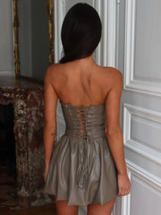 STEPHIA MINI DRESS TAUPE