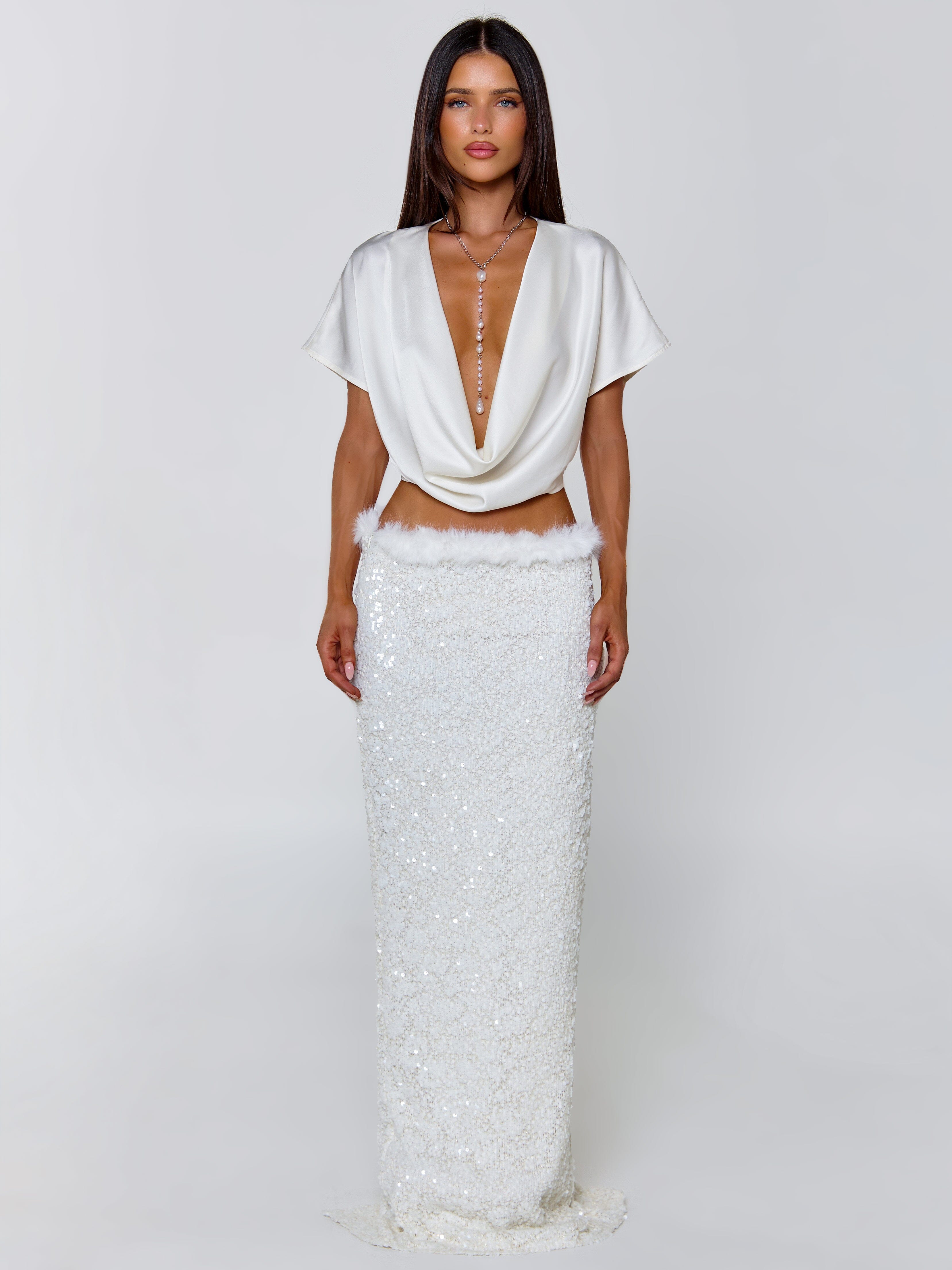 MILLIANA MAXI SKIRT WHITE