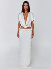 MILLIANA MAXI SKIRT WHITE