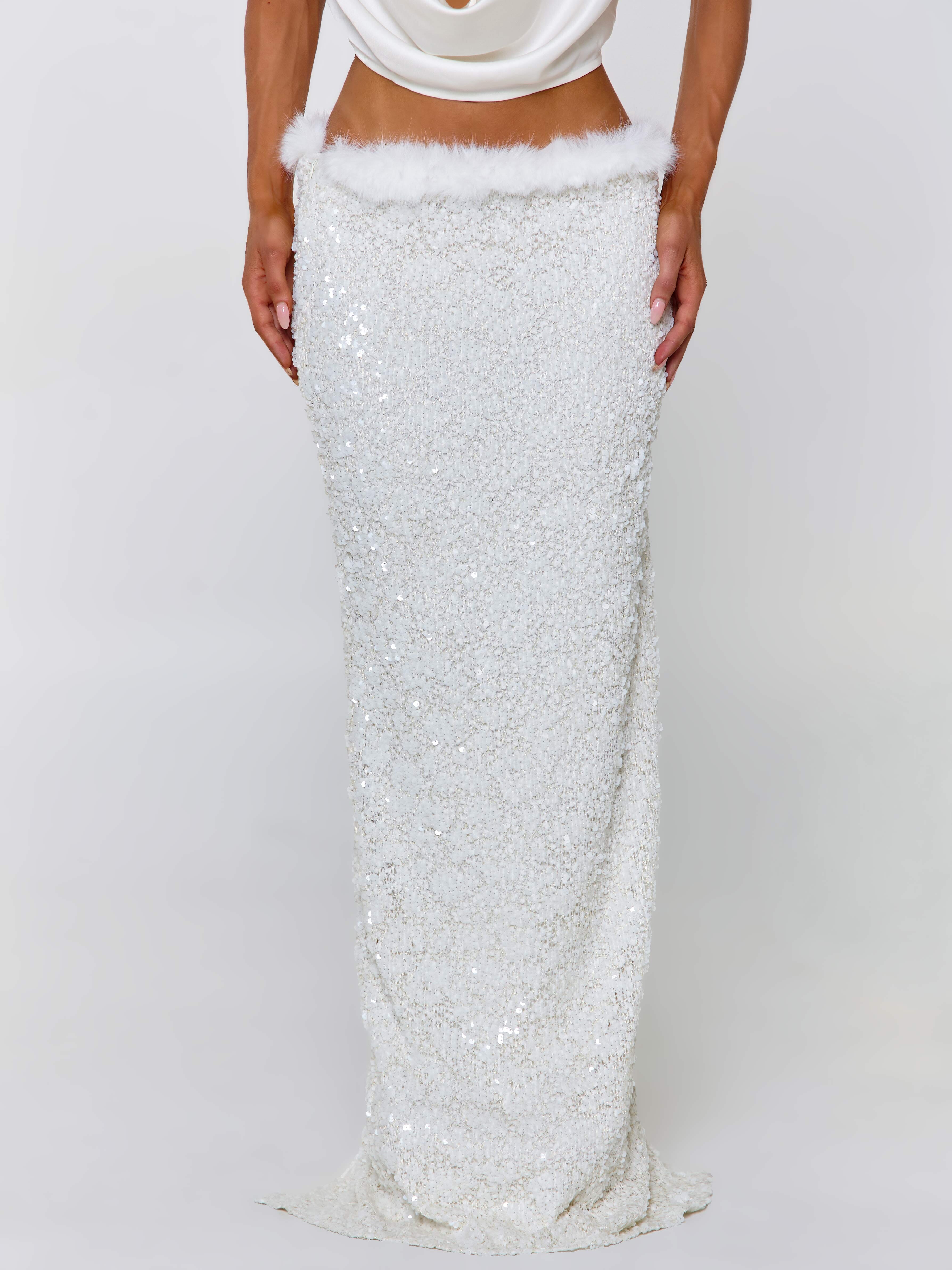 MILLIANA MAXI SKIRT WHITE